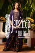 Beautifully Designed Cape Kaftan With Crafted Neckline And Printed Blouse Inner Flowy Palazzo Pants